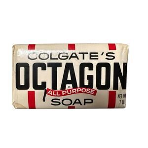 Vintage Colgate Octagon All Purpose Soap 7 Ounce Bar Sealed Made in USA